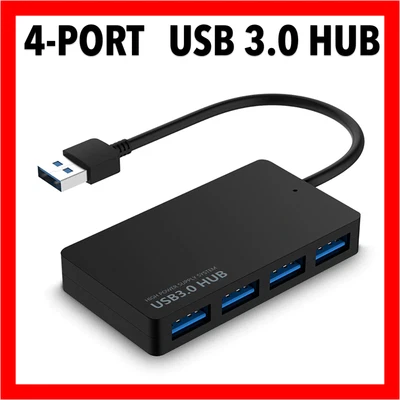 Multi USB 3.0 Hub 4 Port High Speed Slim Compact Expansion Portable Splitter • $2.95