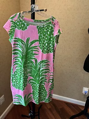 Lilly Pulitzer Women's Cotton Short Sleeve  Dress Printed - Size L Pre-Owned  • $44.99