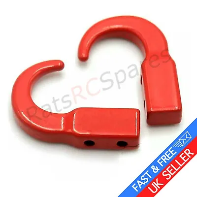 £4.95 • Buy Metal Trailer Tow Hooks Red Realistic 1/10 For Traxxas TRX4 Axial SCX10 - UK