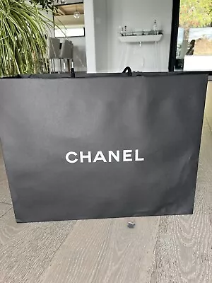 Set Of 2 Chanel Paper Shopping Bag 17x13x6” Size L • £39.37