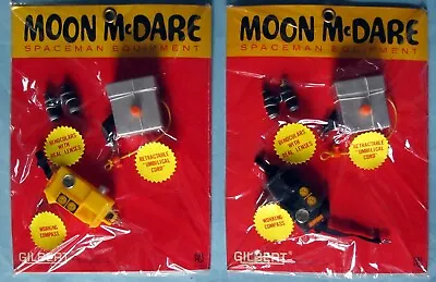 1965 GILBERT-  MOON McDARE SPACEMAN ACCESSORIES - BLACK & YELLOW COMPASS LOT • $74.99