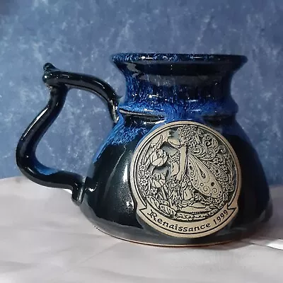 Renaissance Mug Blue 1999 12 Oz Capacity Wide Bottom 1499g • $12.95