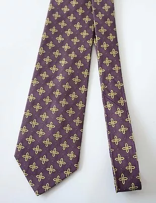Sulka Tie Dark Purple Silk Made In France  *Dg0518a3 • $49.99