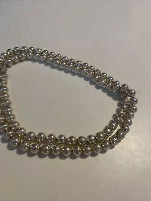 VTG Sterling Silver MEXICO TAXCO Bead Ball 37” Heavy Chain Necklace - 117g • $200