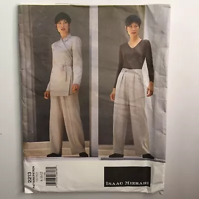 Vogue 2213 90's Wide Trousers Wrap Jacket Tie Mizrahi Ladies New Uncut Pattern • £37.50