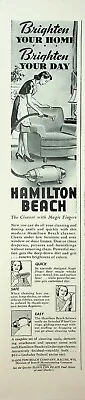 1941 Hamilton Beach Vacuum Cleaner Vintage Print Ad Magic Fingers Brighten Home • $11.24