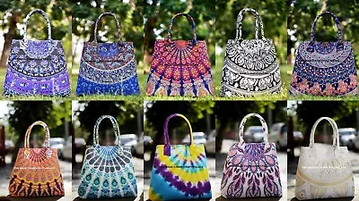 Women Handbag Printed Ethnic Handmade Mandala Ladies Tote Shoulder Bags Indian • $34.64