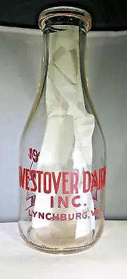 Westover Dairy Inc. Lynchburg Va. Qt  1951  2 Sided Back Taste Tested Ice Cream • $34.95