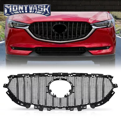 Fit For Mazda CX-5 CX5 2017-2024 Front Bumper Grille Mesh Grille Black Chrome • $154.90