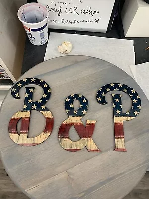 LARGE American Flag Letters Laser Cut Made In The USA • $11