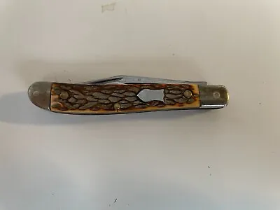 Vintage Klein Tools Stainless 2 Blade Folding Pocket Knife • $10