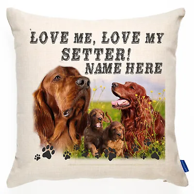 Personalised Dog Cushion Cover Love My Breed Pillow Birthday Christmas Gift • £12.95