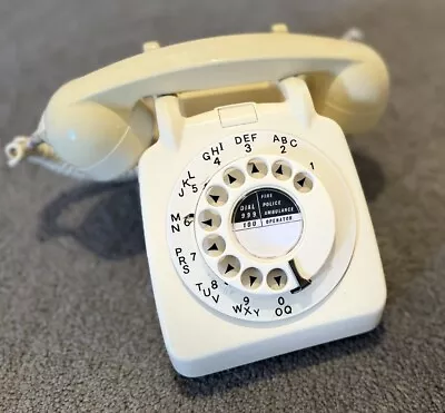 Vintage GPO 706  Rotary Dial Telephone - Ivory - Good Condition • £24.99