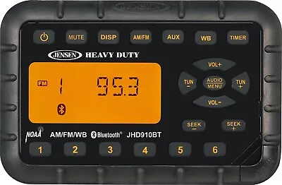 JENSEN Heavy Duty JHD910BT Mini Waterproof AM/FM/WB/BT Radio NOAA Weatherband • $299