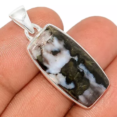 Natural Mystic Merlinite Crystal - Madagascar 925 Silver Pendant Jewelry CP4183 • $13.99