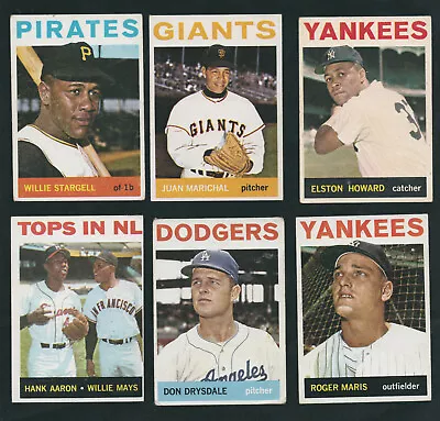 1964 TOPPS Original BASEBALL CARDS -YOU Pick A PLAYER CHOICE  VINTAGE - #250 UP • $48