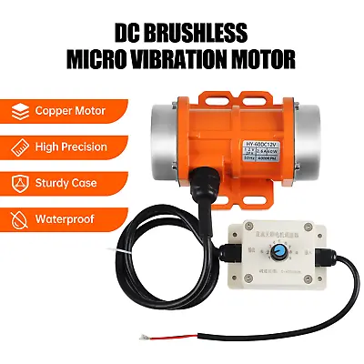 Brushless Micro Vibration Motor 60W DC12V Asynchronous Shaker 4000RPM Waterproof • $64.49