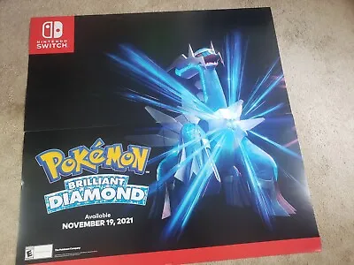$165 • Buy Pokemon Brilliant Diamond - Huge Promo Display 48  X 48  Poster Promo THICK New