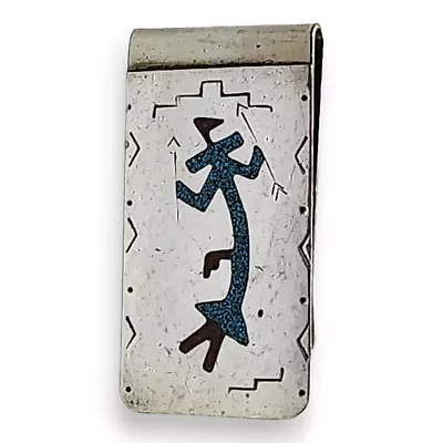 Vintage Sterling Silver Southwestern Kachina Money Clip Signed RB • $124.95