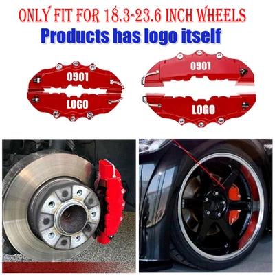$49.45 • Buy 4x 3D Style Front+Rear Car Disc Brake Caliper Cover Parts Brake Accessories Kit