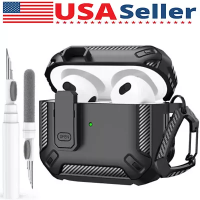 Protective Case For Apple AirPods 1/2/3 Pro Cover Keychain Clip Shockproof New • $7.88