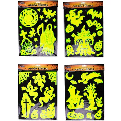 Glow In The Dark Halloween Window Stickers - Party Decoration Decor House • £3.09