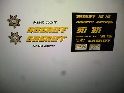 Passaic County Sheriff New Jersey  Vehicle  Decals 1:18 Custom • $14.99