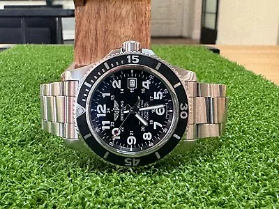 Breitling Superocean II / Stainless Steel Black Dial - A17392D7BD68 • $2500