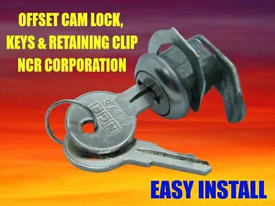 Drawer & Cabinet Cam Lock With Two Keys Short Offset Ncr New Easy Install • $3.95