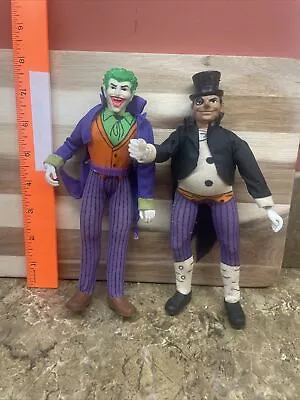 Vintage Mego WGSH The Joker 1974 & Penguin 1973 8  Action Figure Lot Free Ship • $41