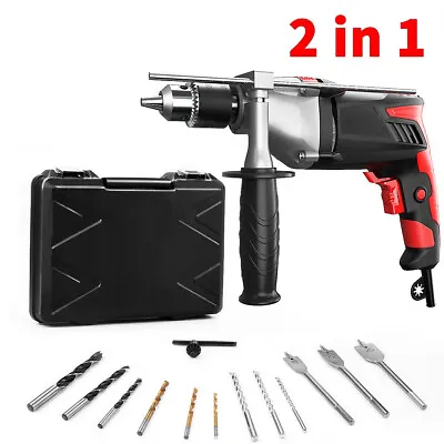 New 2 In 1 Electric Rotary Hammer Drill SDS Concrete Chisel Kit W/ Bits USA • $41.79