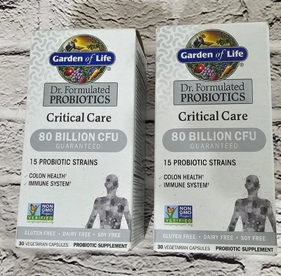 $39.75 • Buy 2 SET Garden Of Life Dr Formulated Probiotics Critical Care 80 Billion CFU 30ct 