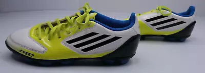 Adidas F50 Adizero Mens Soccer Boots Sz US8.5 White Yellow Cleats Traxion • $68.99