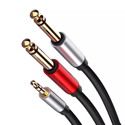 £8.80 • Buy 1/8 Inch TRS Stereo To Dual 1/4 Inch TS Mono Y-Splitter Cable 3.5mm Male To 2x