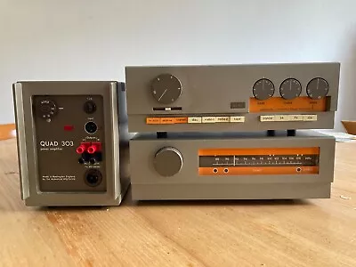 Quad 33 303 Fm3 Vintage Stereo System With Mains And Interconnect Leads • $497.82