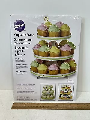 Wilton Cupcake Stand-White 12 X10.5  Holds 24 Cupcakes Cardboard New • $6.99