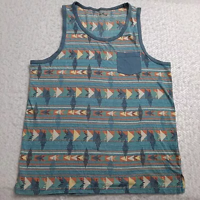 Hollister California Geometric Full Print Muscle Shirt Mens Size SMALL • $9.99