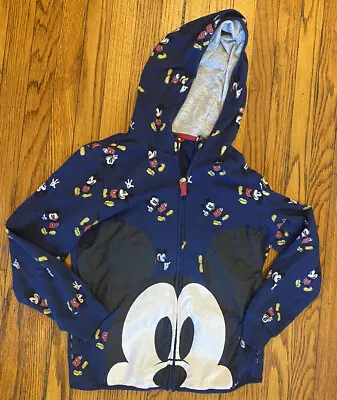 Disney Mickey Mouse Hoodie Jacket Boys 9/10 Blue • $7.99