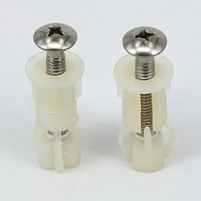 Pair Top Toilet Seat Fixings WC Blind Hole Fitting Screws Nut Easy Installation • $16.71