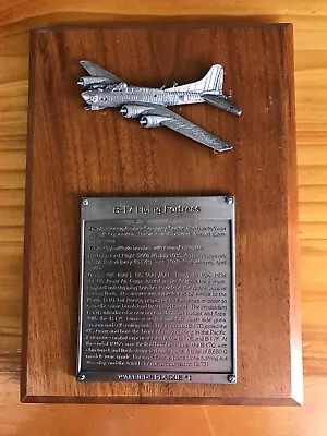 B 17 Flying Fortress Warbirds Plaque #1 • $20