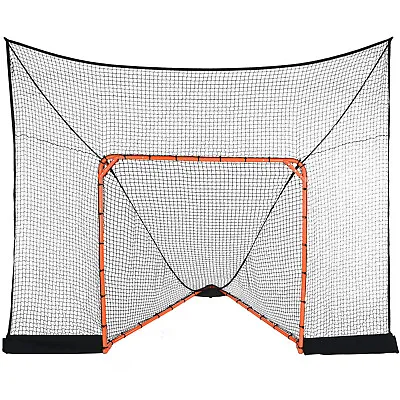 VEVOR 12'x9' Hockey Lacrosse Goal Net Backstop Extended Coverage Training Net • $39.99