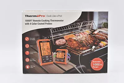ThermoPro 1000Ft Remote Cooking Thermometer With 4 Color Coated Probes • $34.99