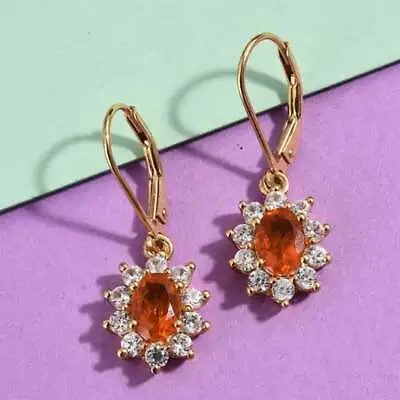 Natural Mexican Fire Opal Earring Fire Opal Dangle Earring Fire Opal Jewelry • $149.99