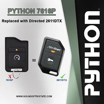 Python 7616P Directed Electronics 1-Way 1 Button Remote For DS4/DS4+  • $19.99