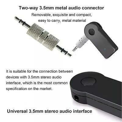 Car Portable Bluetooth Music Receiver Mini Wireless Audio Adapter 3.5MM Aux • $8.47