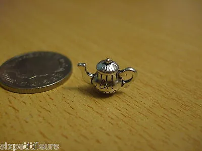 TEAPOT Silver Metal Tea/ Coffee Pot Cute 1:24th Scale Dollshouse DH47 • £2.50