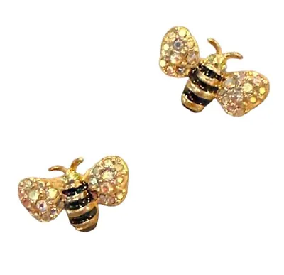 Vintage Betsey Johnson Bumble Bee Earrings Bug Jewelry • $20