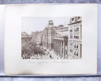 Antique Albumen Photograph Windsor Hotel Montreal And Post Office Montreal • $50