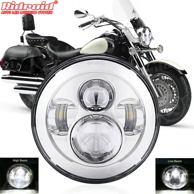 7 Inch LED Headlight Projector Hi/Lo Beam For Yamaha V-Star XVS 650 1100 Classic • $27.99