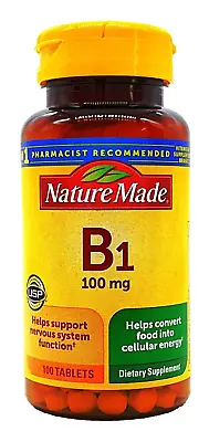 Nature Made Vitamin B1 100mg Dietary Supplement - 100 Tablets • $9.40